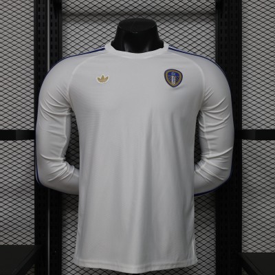 Player 2026 S-3XL Leeds United White Casual Retro Long Sleeve