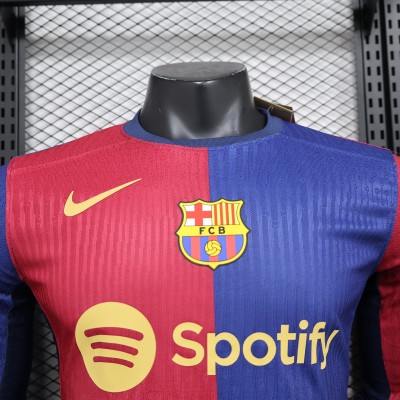 Player, Barcelona, Home, Long Sleeves