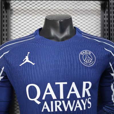 Player, Paris, Second Away, Blue, Long Sleeve